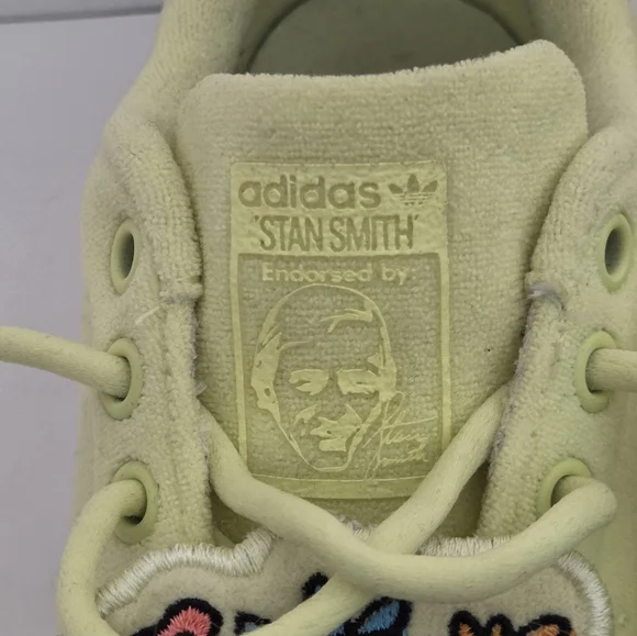 Adidas Stan Smith Always Original Yellow Floral Sneakers Women’s Sz 7 - Picture 5 of 16